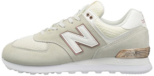 New Balance Women's 574 V2 All Day Sneaker, Sea Salt/Rose G, 11 W US