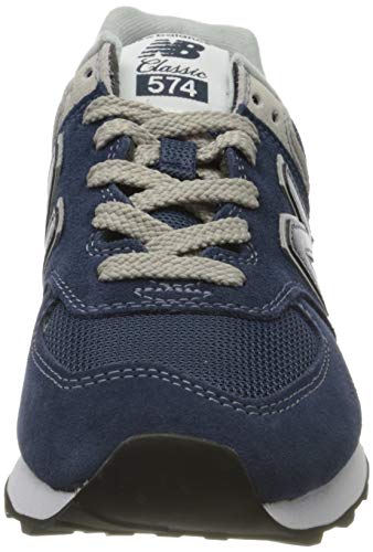 New Balance Women's 574 V2 Evergreen Sneaker, Navy/White, 11 Wide