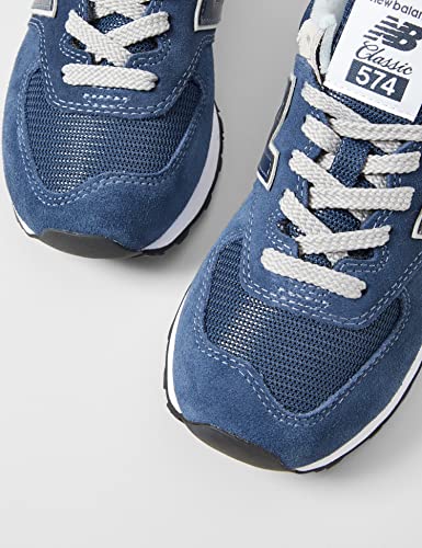 New Balance Women's 574 V2 Evergreen Sneaker, Navy/White, 11