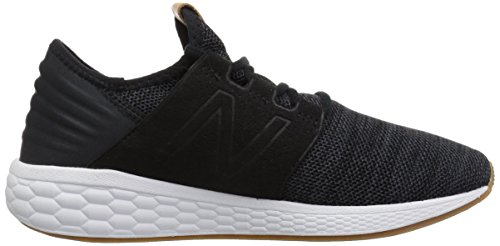 New Balance Women's Fresh Foam Cruz V2 Sneaker, Black/Magnet/White, 7 W US