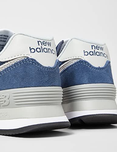 New Balance Women's 574 V2 Evergreen Sneaker, Navy/White, 11 Wide