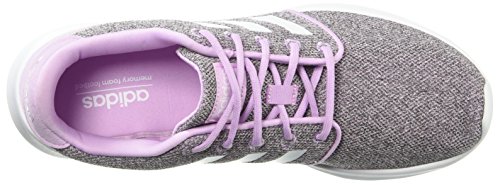 adidas Women's CloudfoamQT Racer Xpressive-Contemporary CloudfoamRunning Sneakers Shoes, clear lilac/white/black, 5 M US