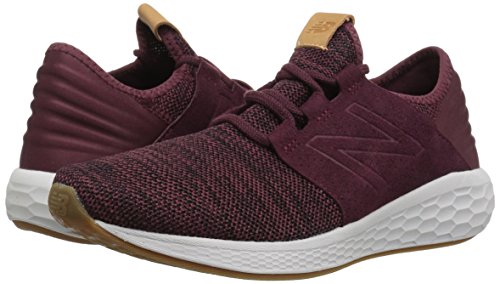 New Balance Men's Fresh Foam Cruz V2 Sneaker, Nubuck Burgundy, 7 2E US