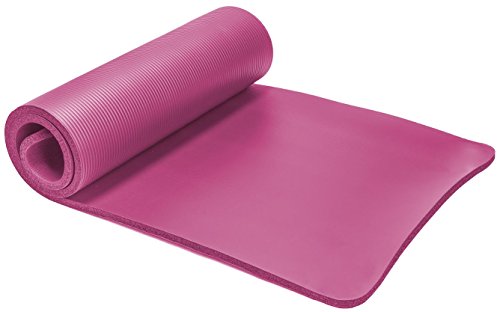 Spoga, Premium 5/8-inch Extra Thick 71-inch Long High Density Exercise Yoga Mat with Comfort Foam and Carrying Strap (Pink)