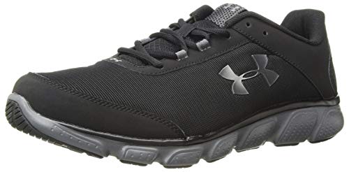 Under Armour Men's Micro G Assert 7 Running Shoe, Black (001)/Rhino Gray