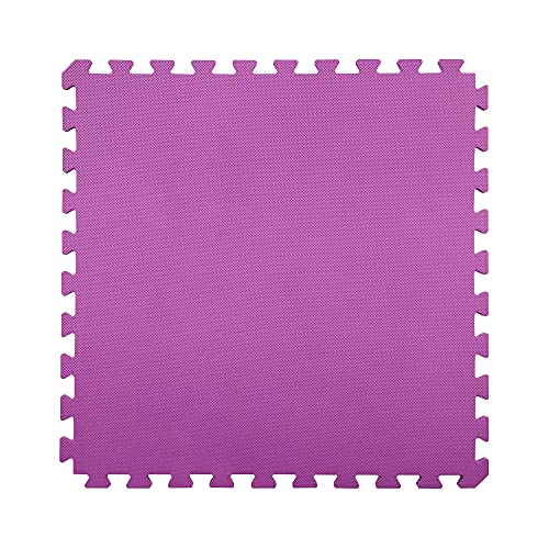 IncStores 5/8 Inch Thick Premium Soft Foam Flooring Tiles | High-Density Interlocking Foam Tiles for Vibrant Floor Protection in Your Home Gym, Playroom, and More | Purple, 6 Pack