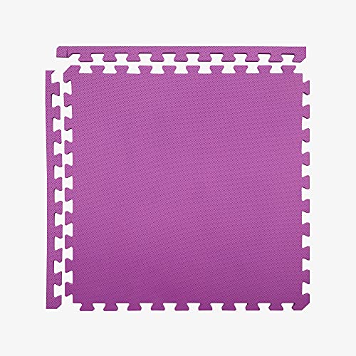 IncStores 5/8 Inch Thick Premium Soft Foam Flooring Tiles | High-Density Interlocking Foam Tiles for Vibrant Floor Protection in Your Home Gym, Playroom, and More | Purple, 6 Pack