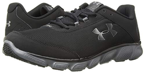 Under Armour Men's Micro G Assert 7 Running Shoe, Black (001)/Rhino Gray