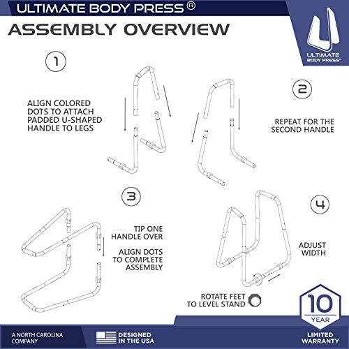 Ultimate Body Press Dip Bar Fitness Station