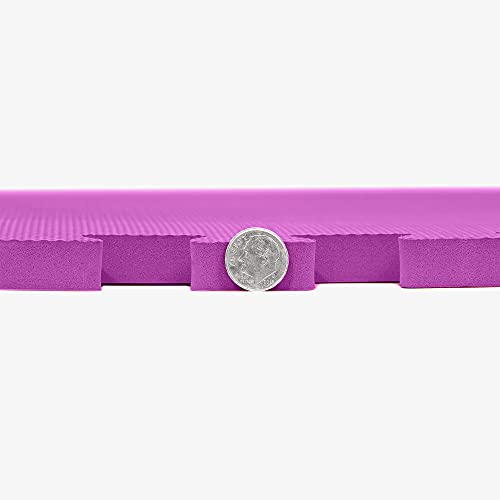 IncStores 5/8 Inch Thick Premium Soft Foam Flooring Tiles | High-Density Interlocking Foam Tiles for Vibrant Floor Protection in Your Home Gym, Playroom, and More | Purple, 6 Pack
