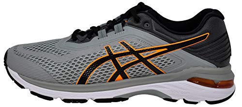 ASICS GT-2000 6 Men's Running Shoe, Stone Grey/Black, 9 M US