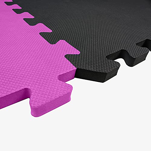 IncStores 5/8 Inch Thick Premium Soft Foam Flooring Tiles | High-Density Interlocking Foam Tiles for Vibrant Floor Protection in Your Home Gym, Playroom, and More | Purple, 6 Pack
