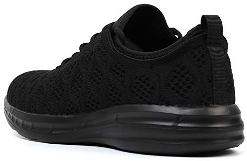 Joomra Women's Black Knit Gym Shoes, Size 7