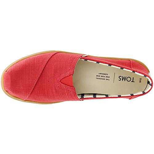 TOMS Women's Alpargata Espadrille, Size: 9 B(M) US, Color: Brick Red Heritage Canvas