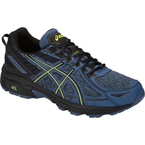 ASICS Men's Gel-Venture 6 MX Running Shoes, 11.5, Grand Shark/NEON Lime