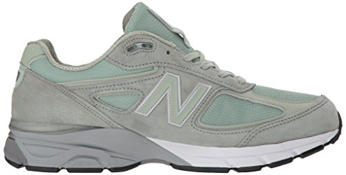 New Balance Men's Made 990 V4 Sneaker, Silver Mint/White, 7 D US