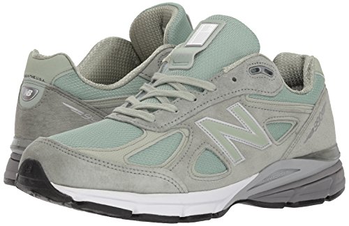 New Balance Men's Made 990 V4 Sneaker, Silver Mint/White, 7 D US