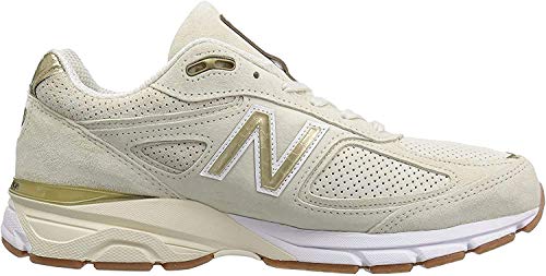 New Balance Men's Made 990 V4 Sneaker, Angora/White, 7.5 D US