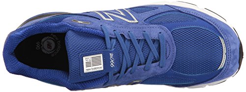 New Balance Men's Made 990 V4 Sneaker, UV Blue/Silver, 8 D US