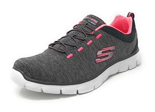 Skechers Sport Women's Empire Fashion Sneaker (8.5 U S, Charcoal/Coral Mine All Mine)