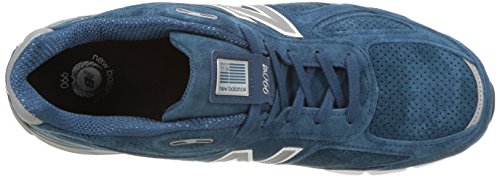 New Balance Men's Made 990 V4 Sneaker, North Sea/White, 8 D US