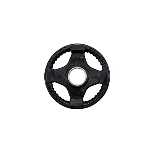 Body-Solid: Rubber Coated Olympic Weight Plates Set with Anti-Slip Grip - Perfect for Strength Training, Home Gym, and Barbell Workouts