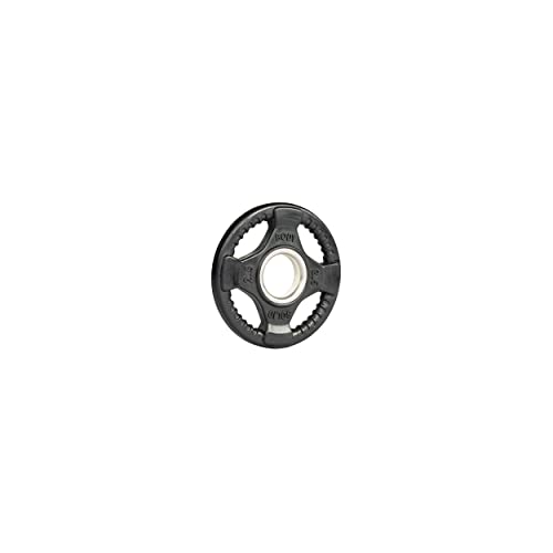 Body-Solid: Rubber Coated Olympic Weight Plate (1) with Anti-Slip Grip - Perfect for Strength Training, Home Gym, and Barbell Workouts, 2.5lb