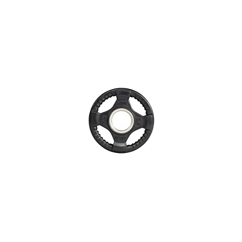 Body-Solid: Rubber Coated Olympic Weight Plate (1) with Anti-Slip Grip - Perfect for Strength Training, Home Gym, and Barbell Workouts, 2.5lb