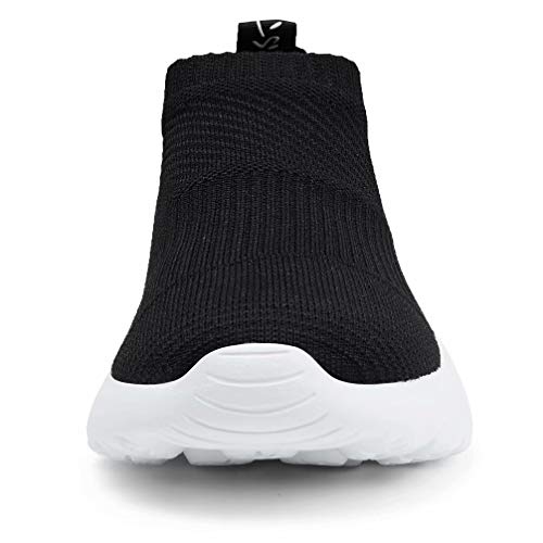 konhill Women's Athletic Walking Shoes - Comfortable Casual Work Gym Slip On Sneakers 5 US Black, 36