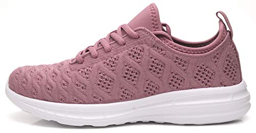 Joomra Women Gym Sneakers Mauve Casual Ladies Lightweight Comfortable Fashion Walking Daily Stylish Sport Athletic Tennis Shoes Size 6.5