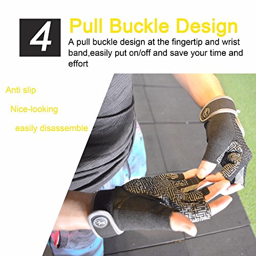 MOREOK Workout Gloves for Men Women, Weight Lifting Gloves Barehands Gloves Crossfit Gloves Ventilated Workout Gloves, Exercise Gloves with Wrist Wrap Support MK100-Blue-XL