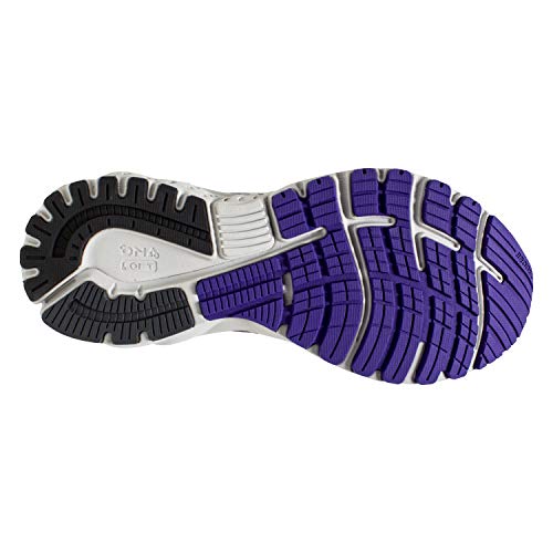 Brooks Womens Adrenaline GTS 19 Running Shoe - Black/Purple/Grey - B - 8.0