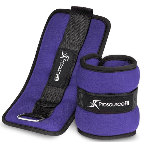 ProsourceFit Ankle Wrist Weights 2.5 lb- Purple, ps-1233-aw-purple