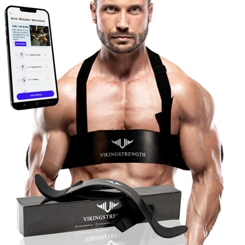 Vikingstrength Bicep Tricep Arm Blaster for Preacher Curl Effect Solid Arm Isolator Helps You Increase Muscles, Definition and Strength - Premium Quality for Weightlifting