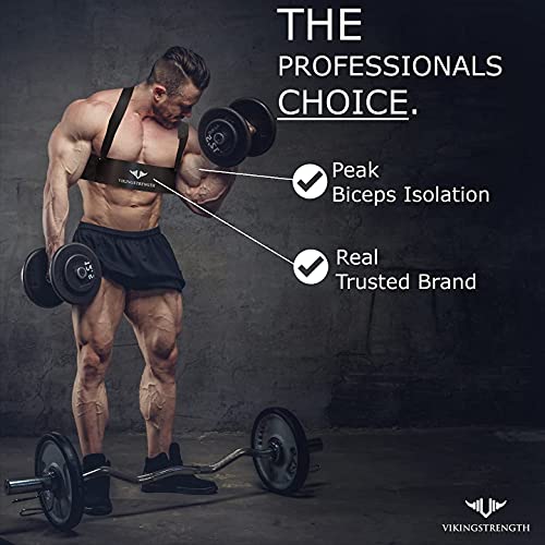Vikingstrength Bicep Tricep Arm Blaster for Preacher Curl Effect Solid Arm Isolator Helps You Increase Muscles, Definition and Strength - Premium Quality for Weightlifting