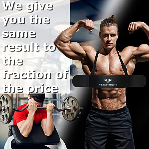 Vikingstrength Bicep Tricep Arm Blaster for Preacher Curl Effect Solid Arm Isolator Helps You Increase Muscles, Definition and Strength - Premium Quality for Weightlifting