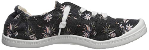Roxy Women's Bayshore Slip on Sneaker Shoe, Black Print, 6