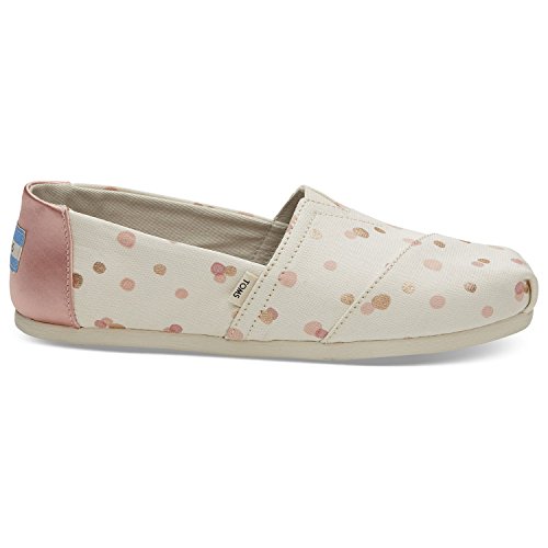 TOMS Women's Pale Blush Metallic Dots Classics 10012652 (Size: 9.5)