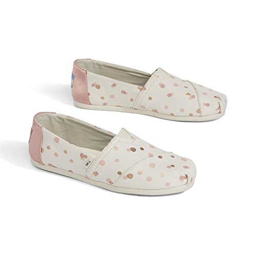 TOMS Women's Pale Blush Metallic Dots Classics 10012652 (Size: 9.5)