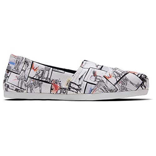 TOMS White Star Wars Print Women's Canvas Slip-on Multi-Color 10014383 7