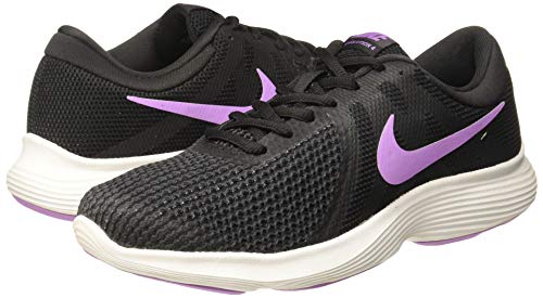 Nike Women's Revolution 4 Running Shoes (8 B(M) US, Black/Fuchsia Glow/Oil Grey)