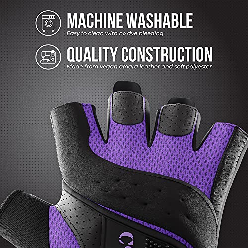 Pink Label Women's Padded Weight Lifting & Rowing Gloves
