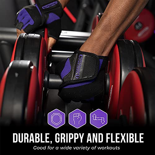 Pink Label Women's Padded Weight Lifting & Rowing Gloves