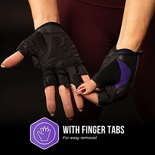 Pink Label Women's Padded Weight Lifting & Rowing Gloves
