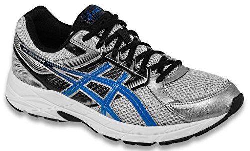 ASICS Men's Gel Contend 3 Running Shoe, Silver/Electric Blue/Black