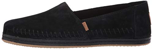 TOMS Women's Alpargata Espadrille, Size: 7 B(M) US, Color: Black Npig Nubuck Su