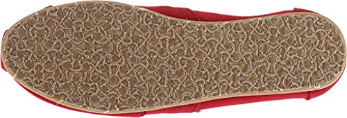 TOMS womens Classic Core Alpargata Slip On, Red Canvas, 7 US