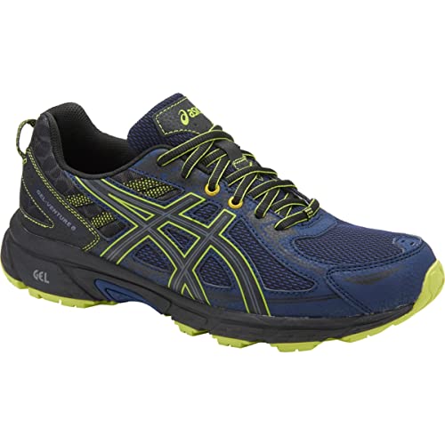 ASICS Men's Mens Gel-Venture 6 Athletic Shoe, Indigo Blue/Black/Energy Green, 12 4E US