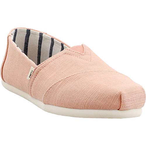 TOMS Women's Seasonal Classic Alpargata Coral Pink Heritage Canvas 10 M