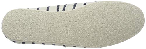TOMS Men's Classic Slip On Shoe White/Navy Riviera Stripe (10)